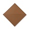 PU Imitation Leather Bookmarks, Page Corner Markers, Rhombus, Chocolate, 131x132x3mm