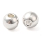 Brass Beads, Round, 925 Sterling Silver Plated, 5mm, Hole: 1.6mm
