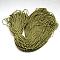 Polyester & Spandex Cord Ropes, 1 Inner Core, with Patterns, for Shoe Lace Cord Making, Yellow, 2mm, about 109.36 yards(100m)/bundle