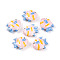 Handmade Porcelain Beads, Famille Rose Porcelain, Fish, Pink, 20.5~22x16.5~18x6.5~7.5mm, Hole: 1.8~2.5mm