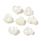 Natural White Shell Beads, Peach Heart, Seashell Color, 9.5x10.5x6.5mm, Hole: 0.8mm