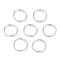 Brass Split Rings, Double Loops Jump Rings, Platinum, 8x1.5mm, Inner Diameter: 6.5mm, Single Wire: 0.7mm