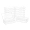 BENECREAT 16Pcs Frosted Plastic Storage Containers Rectangle Bead Box Drawer Organizers with Lid for Beads Cards and Other Craft Accessories, 3.6x1.9x0.68
