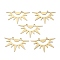 Brass Pendants, DIY Accessories, for Bracelets, Earrings, Necklaces, Sun, Raw(Unplated), 21.5x34.5x0.6mm, Hole: 1.5mm