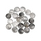 Natural Cloudy Quartz Cabochons, Half Round, Faceted, 6.5x3.5mm