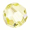 Preciosa® Crystal Beads, Czech Crystal, 451 19 602 Round, 80100 Jonquil, 6mm, Hole: 1.2mm