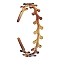 PC Plastic Hair Bands, wavy, Chocolate, 145x125x12mm