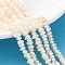 Natural Cultured Freshwater Pearl Beads Strands, Rondelle, Grade 3A+, PeachPuff, 3~4mm, Hole: 0.6mm, about 119pcs/strand, 13.58 inch(34.5cm)