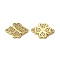Brass Micro Pave Clear Cubic Zirconia Connector Charms, Clover Links, Golden, 11x16x1.5mm, Hole: 1.5mm
