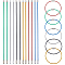 36Pcs 6 Colors Rubber Cover Stainless Steel Wire Cable Keychains, with Brass Findings, Key Rings for Outdoor, Hanging Luggage Tags, Keys and ID Tag Keepers, Mixed Color, 207x2mm, 6pcs/color