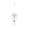 Glass Round Window Hanging Suncatchers, with Acrylic Elephant Meditation Home Outdoor Garden Ornaments, Elephant, 390mm