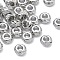 Brass Beads, Cadmium Free & Nickel Free & Lead Free, Textured Flat Round, Platinum, 3x3x2mm, Hole: 1.2mm