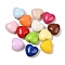 Baking Paint Opaque Acrylic Beads, Heart, Mixed Color, 18.5x20.5x11mm, Hole: 2.5mm
