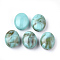 Acrylic Beads, Imitation Gemstone, Oval, Dark Turquoise, 19.5x16x10mm, Hole: 1.5mm, about 245pcs/500g