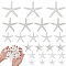 30Pcs 6 Styles Opaque Resin Sea Animal Decoden Cabochons, Starfish/Sea Star, White, 31~92x32~98x6~11.5mm, 5pcs/style