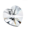 Preciosa® MAXIMA Crystal Pendants, Czech Crystal, 433 68 301 Heart, 00030 Crystal, 10mm, Hole: 1.2mm