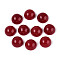 Natural White Jade Dyed Cabochons, Half Round, Dark Red, 8x4~4.5mm