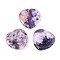 Natural Lepidolite Thumb Worry Stone, Pocket Palm Stones, for Healing Reiki Stress Relief, Heart Shape, 39~40x39~40x5~7mm