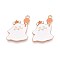 Halloween Theme Alloy Enamel Pendants, Golden, Ghost, 29x20x1mm, Hole: 1.6~1.8mm
