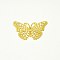 Brass Filigree Joiners, Butterfly, Golden, 41x25x1mm