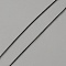 46M Round Nylon Thread, for DIY Beading Jewelry Making, Black, 0.2mm, about 50.31 Yards(46m)/Roll