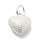 925 Sterling Silver Charms, with 925 Stamp and Jump Rings, Silver, Heart, 9.5x9x5mm, Hole: 4mm
