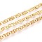 304 Stainless Steel Lumachina Chains, Soldered, with Spool, Ion Plating(IP), Real 18K Gold Plated, 8x3.5x1.5mm, about 32.81 Feet(10m)/Roll