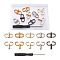 Adjustable Iron Buckles for Chain Strap Bag, with Iron Screwdriver, Mixed Color, 11pcs/box
