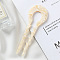 Cellulose Acetate(Resin) Hair Forks, Vintage Decorative Hair Accessories, U-shaped, Blanched Almond, 130mm