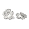 Non-Tarnish 304 Stainless Steel Stud Earrings for Women, Flower, Stainless Steel Color, 29mm