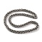 201 Stainless Steel Rope Chain Necklace, with 304 Stainless Steel Clasps, Stainless Steel Color, 24.37 inch(61.9cm), Link: 9.5x9.5x1.5mm
