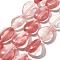 Cherry Quartz Glass Beads Strands, Teardrop, 16x12x5~6mm, Hole: 1mm, about 25pcs/strand, 15.16''~15.75''(38.5~40cm)