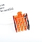 Resin Claw Hair Clips, Orange Red, 81x62x35mm
