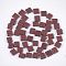 2-Hole Opaque Glass Seed Beads, Rectangle, Brown, 5x4.5~5.5x2~2.5mm, Hole: 0.5~0.8mm