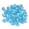 Cat Eye Beads, Round, for Half Drilled Beads, Deep Sky Blue, 8mm, Hole: 1mm