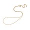 1MM 304 Stainless Steel Satellite Chain Necklaces, Ion Plating(IP), Real 18K Gold Plated, 15.94~16.14 inch(40.5~41cm)