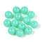 Fluorescent Acrylic Beads, Round, Light Blue, 8mm, Hole: 1.5mm, about 170pcs/50g
