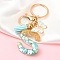 Resin & Acrylic Keychain, with Tassel Pendant and Iron Findings, Letter S, 10cm, pendant: 26~42mm.