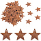 Rust Iron Pendants, Star, Coconut Brown, 27.5x29x3mm, Hole: 1.2mm, 80pcs/set