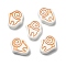 Handmade Porcelain Beads, Snail, Famille Rose Porcelain, Orange, 20x17x7.5mm, Hole: 2.5mm