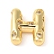 Brass Micro Pave Clear Cubic Zirconia Pendant, Letter A~Z, Letter H, 20.5x17x6mm, Hole: 4mm