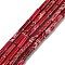 Dyed Natural Imperial Jasper Beads Strands, Column, Crimson, 13~14x4.5mm, Hole: 1.4mm, about 30pcs/strand, 15.79~15.94''(40.1~40.5cm)