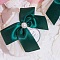 White Shell Shaped Plastic Candy Boxes, with Ribbon Bowknot, Teal, 7x9cm