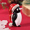 Christmas Theme Alloy Rhinestone Brooch Pin, Penguin
