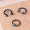 316L Stainless Steel Circular/Horseshoe Barbell Nose Rings, Mixed Color, 10mm, Pin: 1.2mm, 3pcs/set