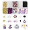 Halloween Theme DIY Bead Kits, Alloy Enamel & Glass Seed & Acrylic Beads for Bracelets Necklaces Making, Mixed Color, 3~22.5x3~19.5x1~7mm, Hole: 1~1.6mm