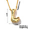 Simple and Stylish Brass Letter Pendant Satellite Chain Necklaces for Women Men, Golden, Letter L, 16.14 inch(41cm)