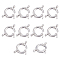 UNICRAFTALE 10Pcs Spring Ring Clasps 304 Stainless Steel Closed Ring Clasps Metal buckle Hole 2.5mm DIY jewelry accessories Connector Findings for Necklace Bracelet Jewelry Making