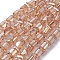 Electroplate Glass Beads Strands, Faceted, Pearl Lusted Plated, Half Round, Sandy Brown, 6x5x4mm, Hole: 1mm, about 99pcs/strand, 16.14 inch(41cm)