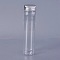 Transparent Plastic Bead Containers, with Aluminium Cap, Tube, Clear, 14.15x3.5cm, Capacity: 110ml(3.71 fl. oz)
